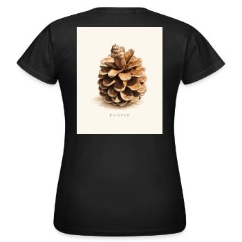 enraciné - T-shirt Femme - noir - Dos - AI Model Female 172 dark (172cm)