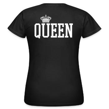 King - Queen Geschenk Geschenkidee - Frauen T-Shirt - Schwarz - Hinten - AI Model Female 172 dark (172cm)