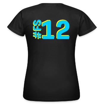 FS12-KARTON - Frauen T-Shirt - Schwarz - Hinten - AI Model Female 172 dark (172cm)