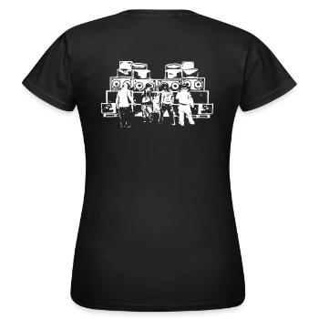 Soundsystem 23 - Frauen T-Shirt - Schwarz - Hinten - AI Model Female 172 dark (172cm)