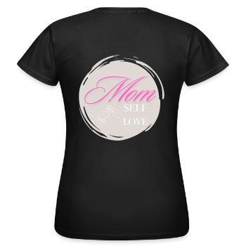 MOM SELF-LOVE Design - Frauen T-Shirt - Schwarz - Hinten - AI Model Female 172 dark (172cm)