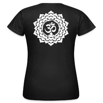 Spirituelle Schwingungen Blume des Lebens - Frauen T-Shirt - Schwarz - Hinten - AI Model Female 172 dark (172cm)