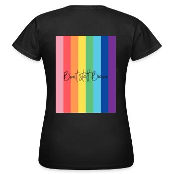 Bunt statt Braun - Frauen T-Shirt - Schwarz - Hinten - AI Model Female 172 dark (172cm)