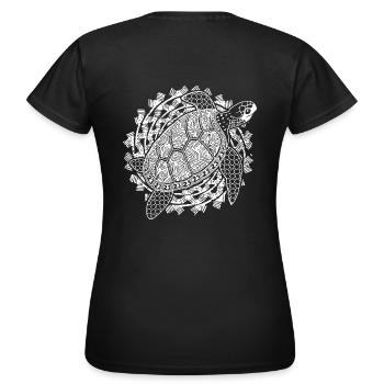 Turtle 23 - Frauen T-Shirt - Schwarz - Hinten - AI Model Female 172 dark (172cm)