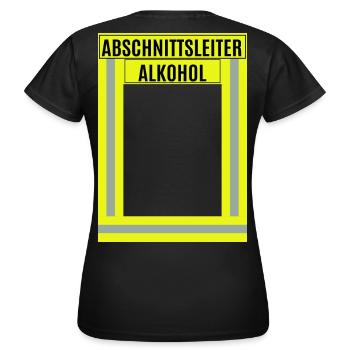 Abschnittsleiter - Frauen T-Shirt - Schwarz - Hinten - AI Model Female 172 dark (172cm)