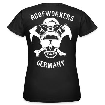 Roofworkers Germany - Frauen T-Shirt - Schwarz - Hinten - AI Model Female 172 dark (172cm)