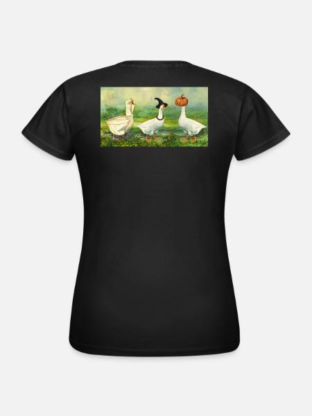 Halloween Gänse - Frauen T-Shirt - Schwarz