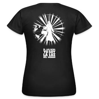 Das Licht der Welt - Spanisch - Frauen T-Shirt - Schwarz - Hinten - AI Model Female 172 dark (172cm)