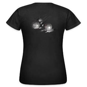Boule petanque schuss coup - T-shirt Femme - noir - Dos - AI Model Female 172 dark (172cm)