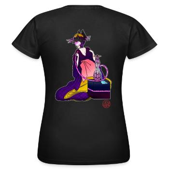 Bijinga Femme futuriste et shisha - T-shirt Femme - noir - Dos - AI Model Female 172 dark (172cm)