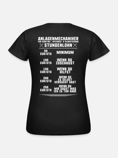 Anlagenmechaniker/Sanitär/Heizung/Klimatechnik - Frauen T-Shirt - Schwarz