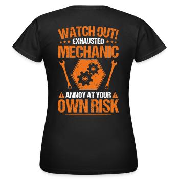 Mechanic mechanic mechanics screwdriver - Women's T-Shirt - black - Back - AI Model Female 172 dark (172cm)