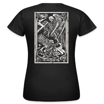 Punk Design Engel Skelett - Frauen T-Shirt - Schwarz - Hinten - AI Model Female 172 dark (172cm)