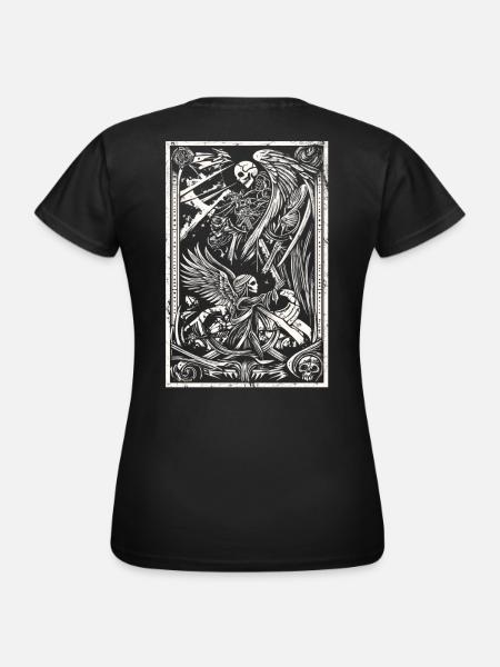 Punk Design Engel Skelett - Frauen T-Shirt - Schwarz