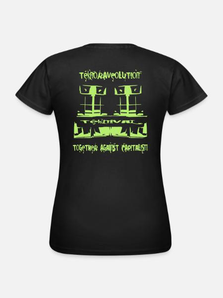 TeknoRAVEolution - Together against Capitalism - Women's T-Shirt - black
