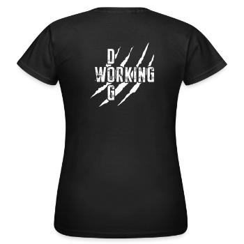 Working DOG Kralle CLAW - Frauen T-Shirt - Schwarz - Hinten - AI Model Female 172 dark (172cm)
