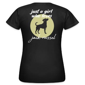 just a girl who loves dogs jack russel terrier - Women's T-Shirt - black - Back - AI Model Female 172 dark (172cm)