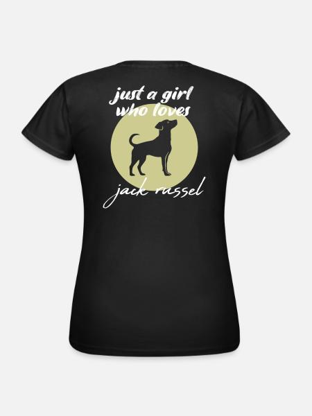 just a girl who loves dogs jack russel terrier - Frauen T-Shirt - Schwarz
