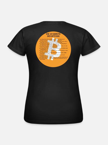 Die 10 Gebote des Bitcoin - Frauen T-Shirt - Schwarz