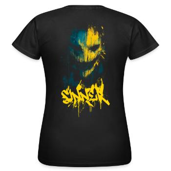 Sinner - Frauen T-Shirt - Schwarz - Hinten - AI Model Female 172 dark (172cm)