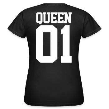 Queen 01 - Women's T-Shirt - black - Back - AI Model Female 172 dark (172cm)