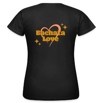 Bachata Love Star - Women's T-Shirt - black - Back - AI Model Female 172 dark (172cm)