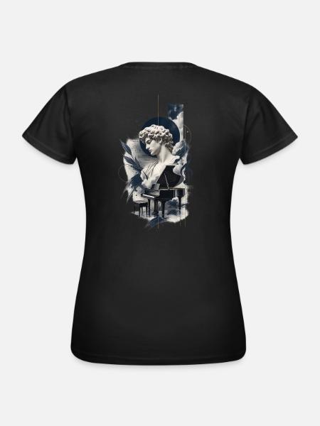 Ästhetische Klavierkunst - Frauen T-Shirt - Schwarz