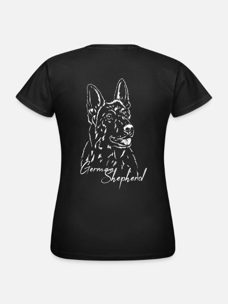 deutscher Schäferhund Portrait - Frauen T-Shirt - Schwarz