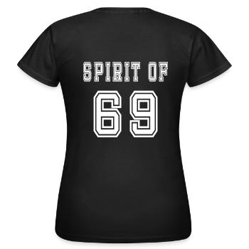 Impression de l'esprit de 69 - T-shirt Femme - noir - Dos - AI Model Female 172 dark (172cm)