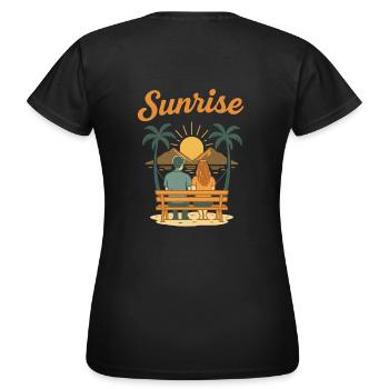 Lever du soleil - T-shirt Femme - noir - Dos - AI Model Female 172 dark (172cm)