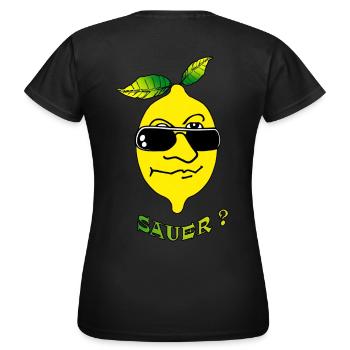 Citron / Fruit de l’année 2023 - T-shirt Femme - noir - Dos - AI Model Female 172 dark (172cm)