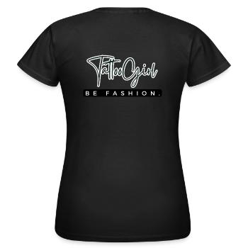 TattooGirl BE FASHION - T-shirt Femme - noir - Dos - AI Model Female 172 dark (172cm)