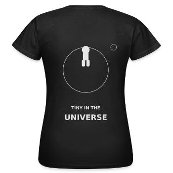 Tiny in the Universe - Women's T-Shirt - black - Back - AI Model Female 172 dark (172cm)