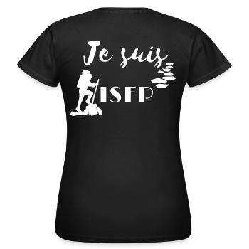 Personnalité ISFP - T-shirt Femme - noir - Dos - AI Model Female 172 dark (172cm)