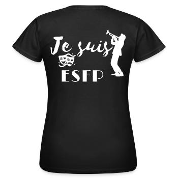 Personnalité ESFP - T-shirt Femme - noir - Dos - AI Model Female 172 dark (172cm)