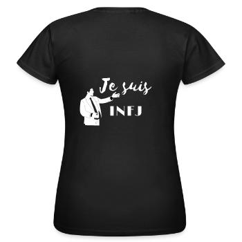 Personnalité INFJ - T-shirt Femme - noir - Dos - AI Model Female 172 dark (172cm)