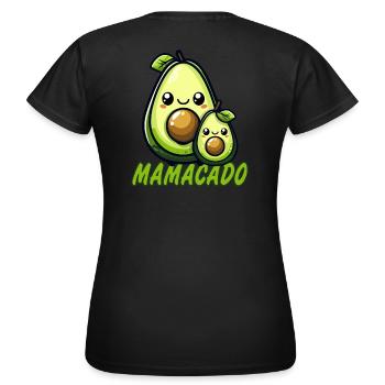 Mamacado pregnant with baby avocado - Women's T-Shirt - black - Back - AI Model Female 172 dark (172cm)