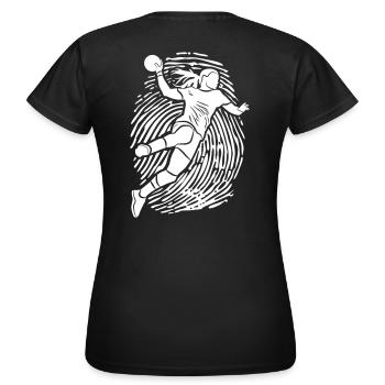 DNA F - Frauen T-Shirt - Schwarz - Hinten - AI Model Female 172 dark (172cm)