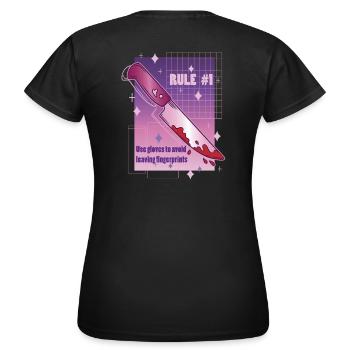 Regel Nr. 1 - Frauen T-Shirt - Schwarz - Hinten - AI Model Female 172 dark (172cm)