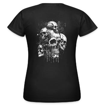 Rétro futuriste Skull Skull Design - T-shirt Femme - noir - Dos - AI Model Female 172 dark (172cm)