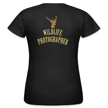 Wildlife Photographer (Deer, 2c) - T-shirt Femme - noir - Dos - AI Model Female 172 dark (172cm)