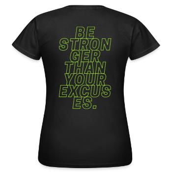Be Stronger - Women's T-Shirt - black - Back - AI Model Female 172 dark (172cm)