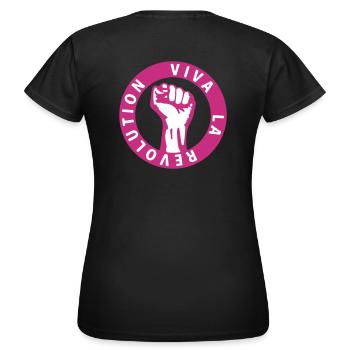 Viva La Revolution - Frauen T-Shirt - Schwarz - Hinten - AI Model Female 172 dark (172cm)