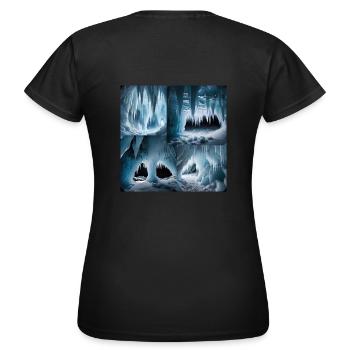 cave - Women's T-Shirt - black - Back - AI Model Female 172 dark (172cm)
