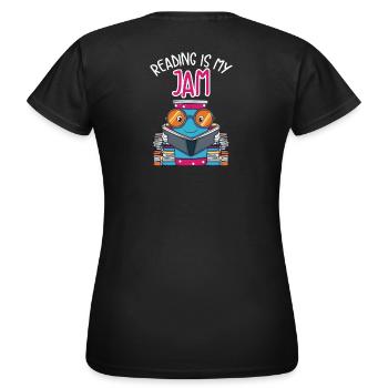 Reading - Reading Is My Jam - Women's T-Shirt - black - Back - AI Model Female 172 dark (172cm)