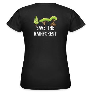 Sauvez la forêt tropicale - T-shirt Femme - noir - Dos - AI Model Female 172 dark (172cm)