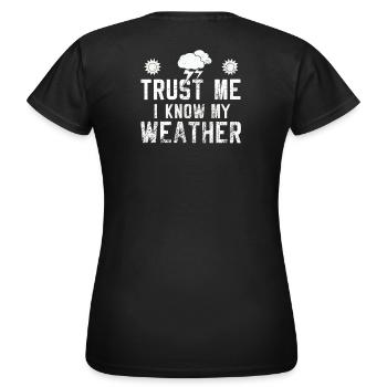 Weather - Women's T-Shirt - black - Back - AI Model Female 172 dark (172cm)