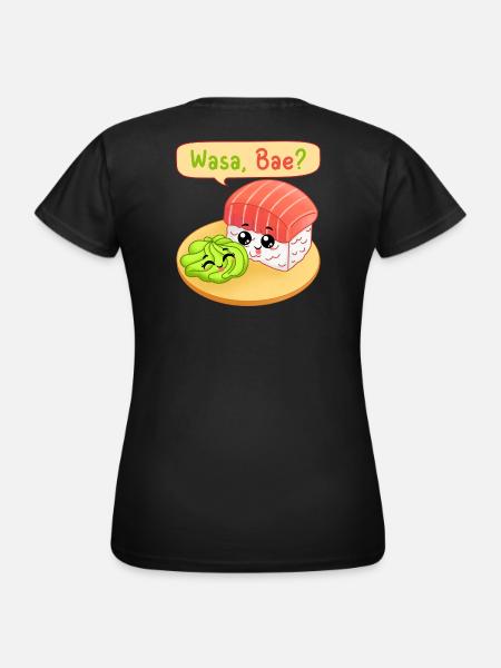 sushi, fan de sushi, wasabi - T-shirt Femme - noir