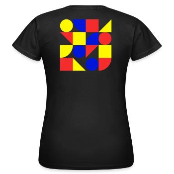 form, geometry, art, Bauhaus - Women's T-Shirt - black - Back - AI Model Female 172 dark (172cm)
