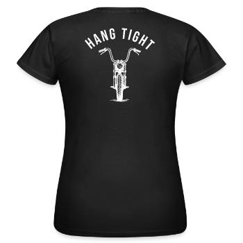 Hang tight motorcycle ape hanger - Women's T-Shirt - black - Back - AI Model Female 172 dark (172cm)